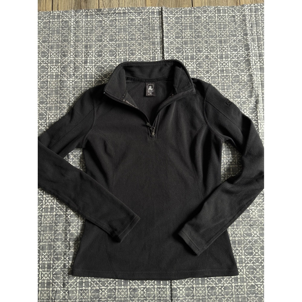 Eastern‎ Mountain Sports Fleece Pullover Womens XS Black Excellent Quarter Zip